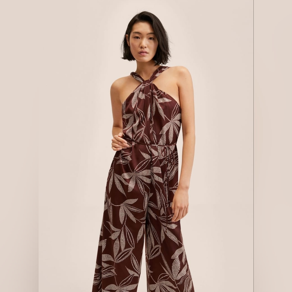 #3 MANGO Knot printed jumpsuit - Picture 6 of 7